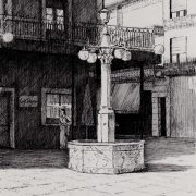 Plaza de España | Tinta con pluma | José Cerezo