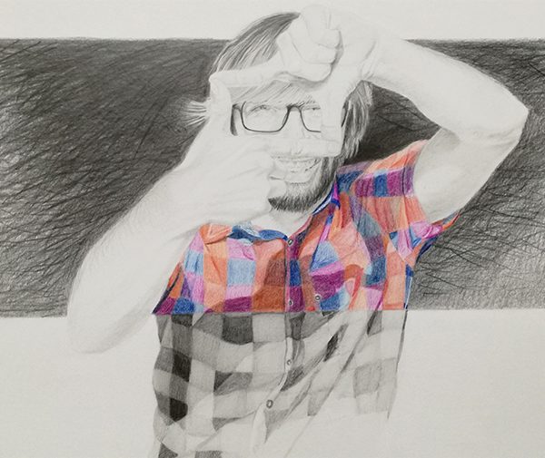 David Valero Grafito realizado por José Cerezo